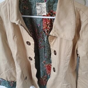 Tulle Beige Trench Coat for Women
